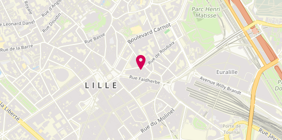 Plan de Agence Alkine Interim Lille, 34 Rue Anatole France, 59800 Lille
