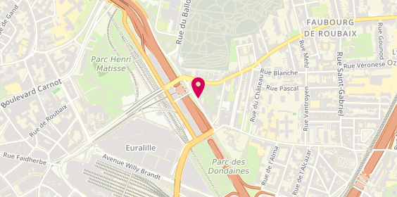 Plan de Agence intérim Synergie Lille, 83 Rue de Luxembourg, 59800 Lille