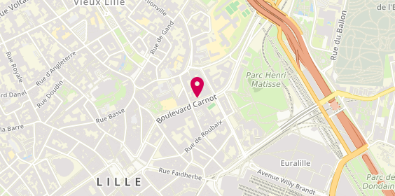 Plan de Kelly Services, Immeuble Les Caryatides 24 Boulevard Carnot, 59800 Lille