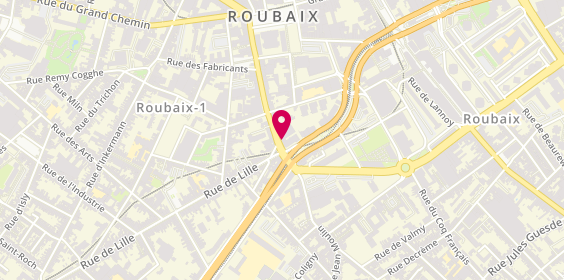 Plan de Actual emploi Roubaix, 59 Rue du Maréchal Foch, 59100 Roubaix