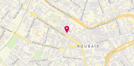 Plan de Janus Roubaix, 62 avenue Jean Lebas, 59100 Roubaix