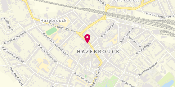 Plan de R.A.S Intérim Hazebrouck, 9 Rue Louis Warein, 59190 Hazebrouck
