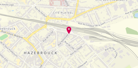 Plan de Adecco, 44 Rue Nationale, 59190 Hazebrouck