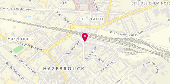 Plan de D.L.S.I Interim et Recrutement, 2 Rue Gare, 59190 Hazebrouck