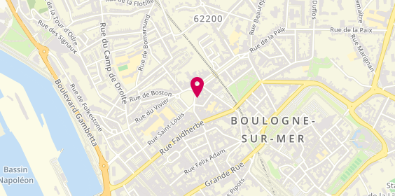 Plan de Actual l'Agencemploi, 26 place Navarin, 62200 Boulogne-sur-Mer