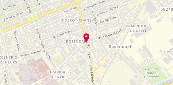 Plan de R.A.S Intérim Dunkerque, 21 Rue Paul Machy, 59240 Rosendael
